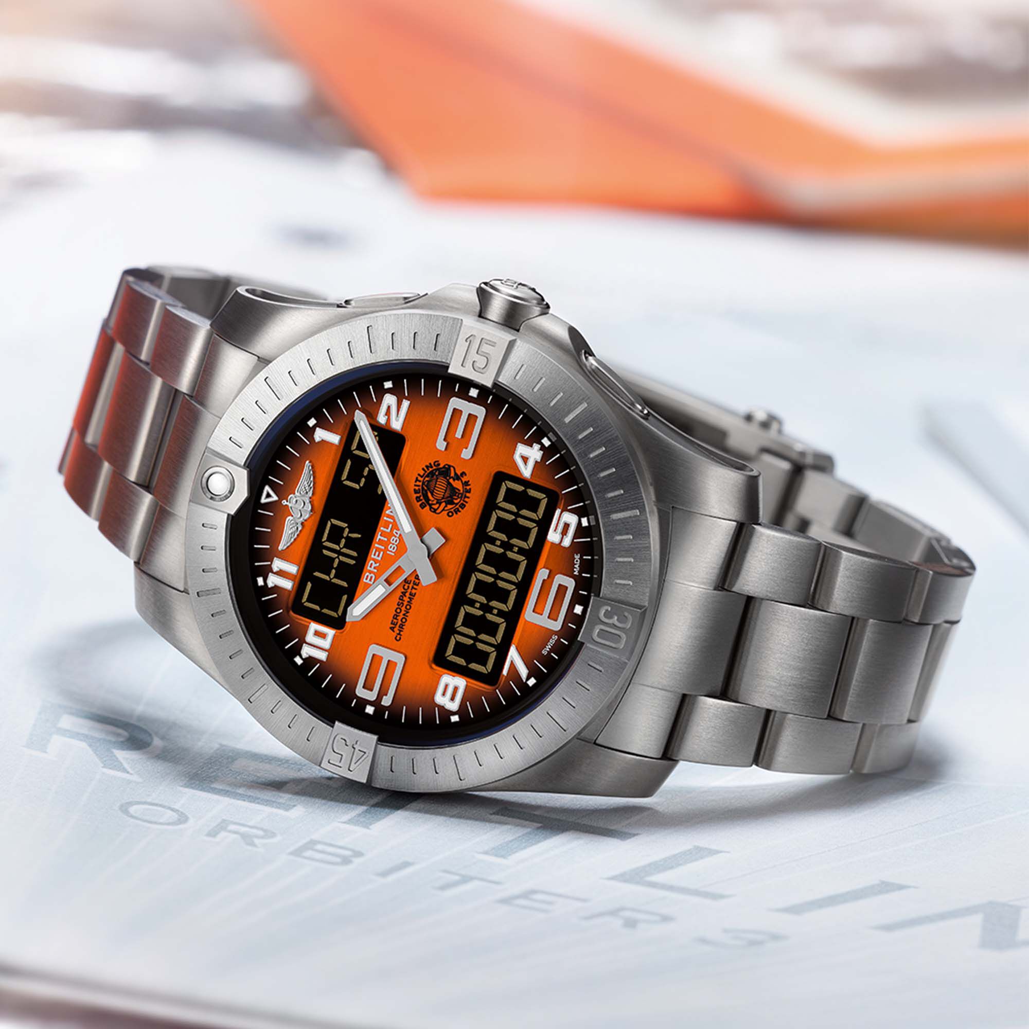 Breitling Professional Aerospace B70 Orbiter 25th SuperQuartz 43 mm Titanium Limited Edition Maison Birks